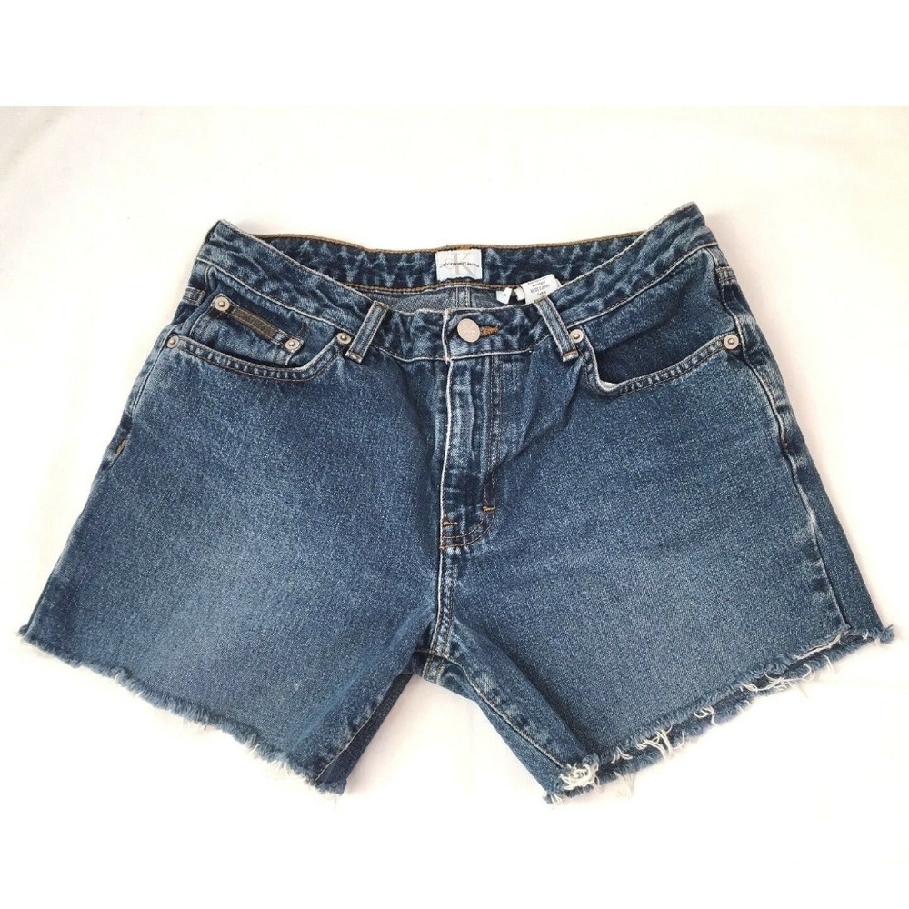 Calvin Klein Jeans Blue Denim Cutoff Shorts Mid Rise Size 7